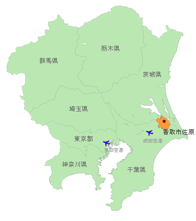 香取市佐原の地図